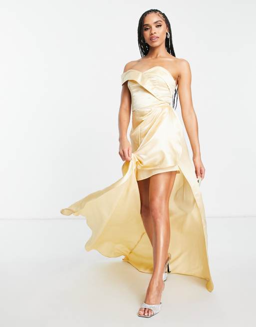 Imperial Carry bungee jump champagne gold dress Enrich Personification atom