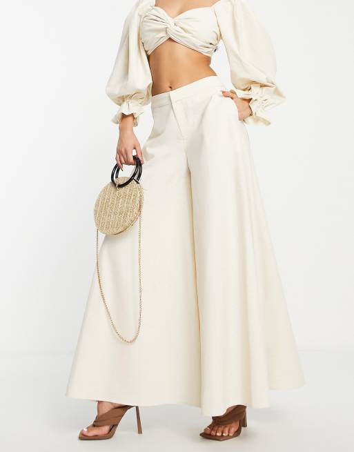 Yaura - Pantalon large d'ensemble - Huître