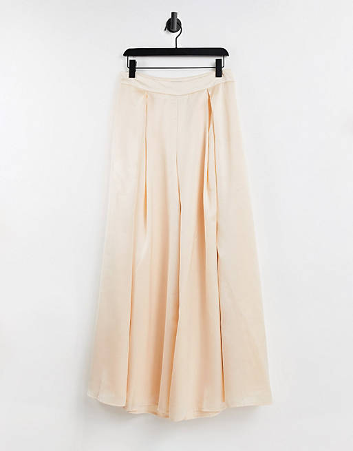 Yaura wide leg trouser co-ord in oyster