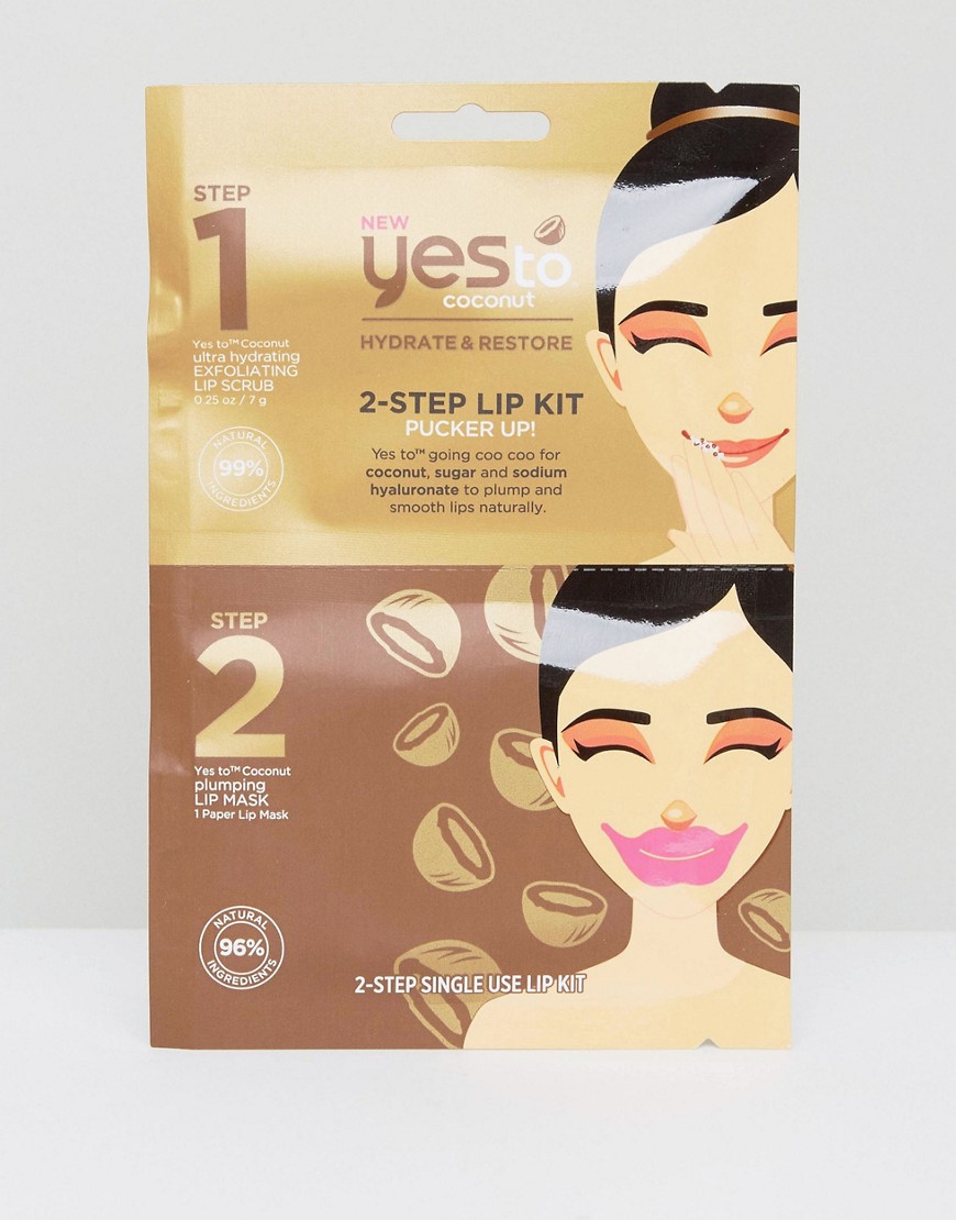 Yes To Coconut – 2-Step Lip Mask Kit – Läppmask-Ingen färg