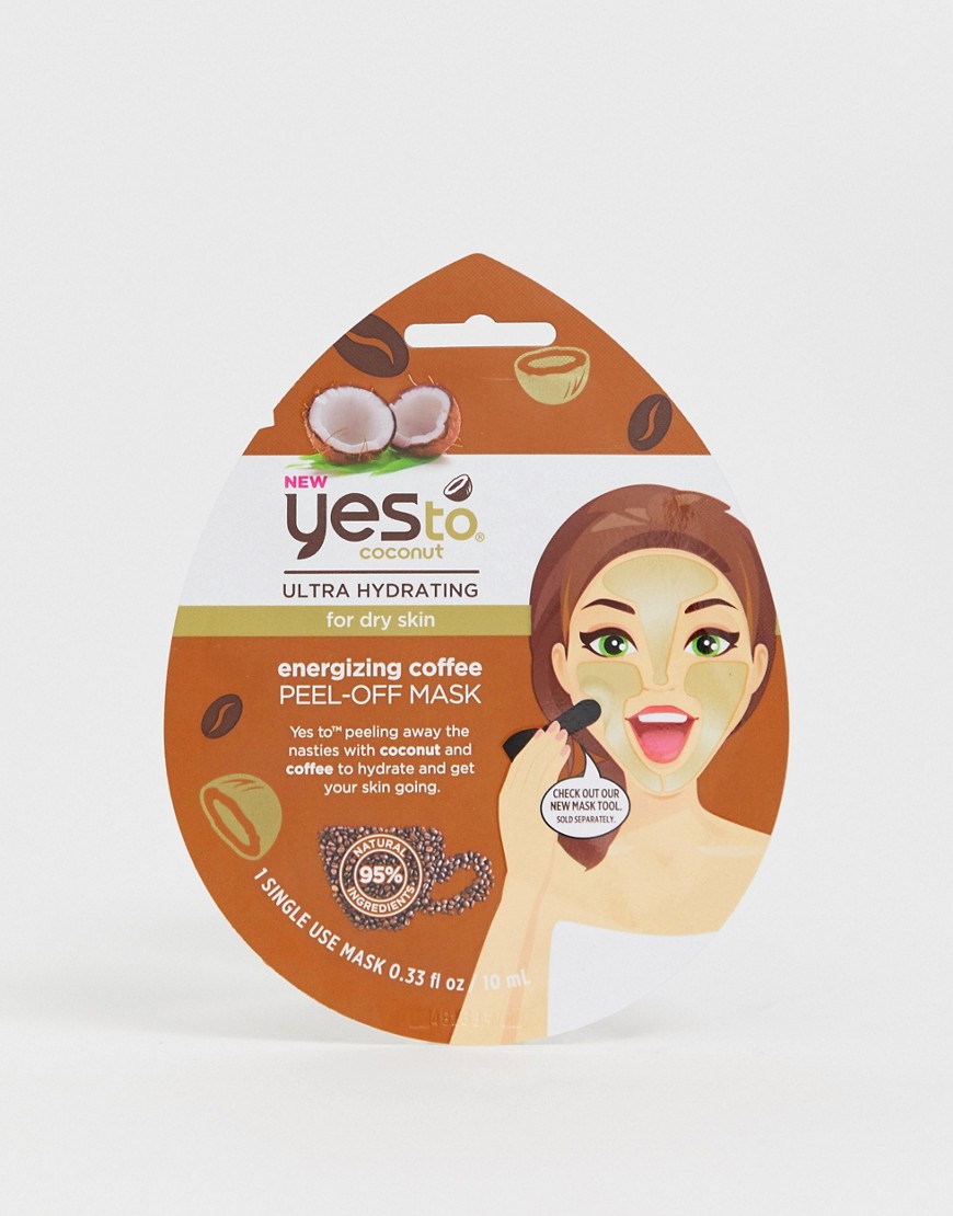 Yes To Coconut & Coffee Peel-Off Mask - Hydrate + Energize (Single Use)-No color