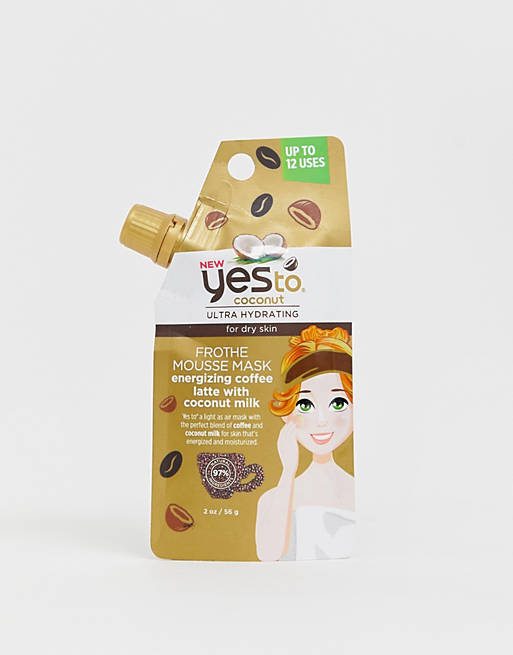 Yes To Coconut Moisturizing Frothe Mousse Mask with Energizing Coffee 2 fl oz