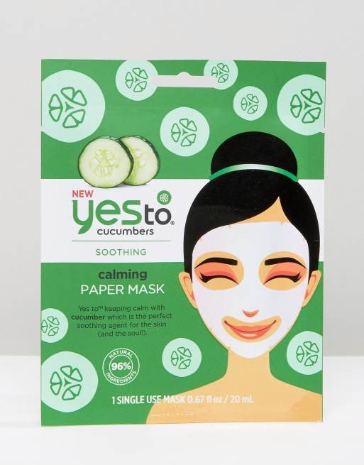 Yes To Cucumber Calming Paper Mask