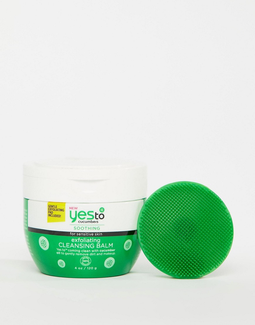 Yes to Cucumbers Exfoliating Cleansing Balm for Sensitive Skin-No Colour