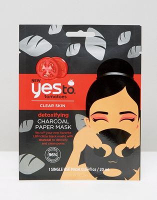 Yes To – Detoxifying Charcoal Paper Mask (Single Use) – Ansiktsmask i pappersform (en behandling)-Ingen färg