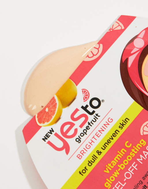 Yes to – Gesichtsmaske zum Abziehen zur einmaligen Verwendung, Grapefruit, 3 von 4