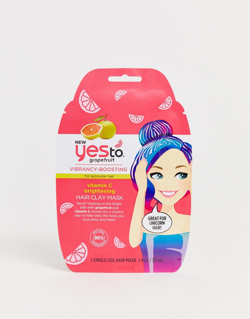 Yes To Grapefruit Brightening Clay Hair Mask Single Use 1 fl oz-No color