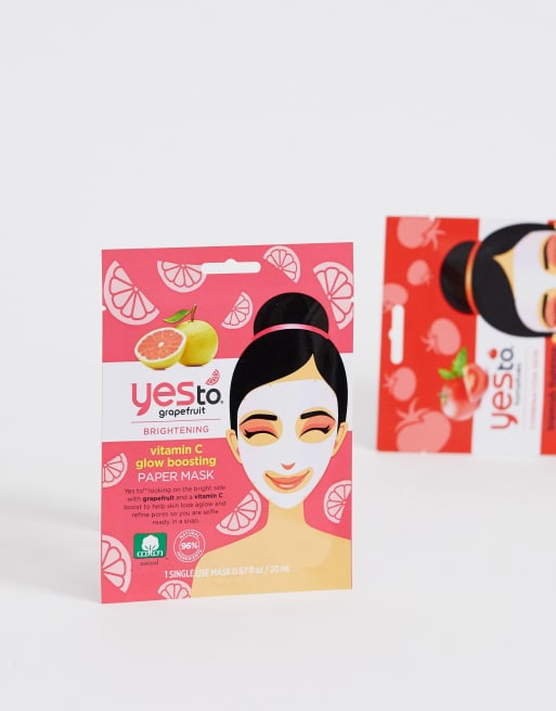 Yes To Grapefruit – Glow boosting sheet mask – Ansiktsmask, 2 av 4