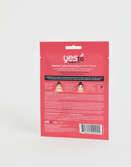 Yes To Grapefruit – Glow boosting sheet mask – Ansiktsmask, 4 av 4
