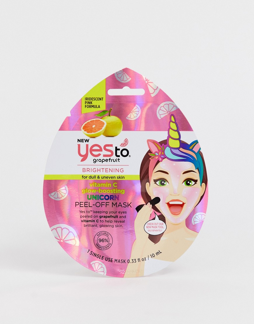 Yes To - Grapefruit Vitamin C Glow Boosting Unicorn - Peel-off masker voor eenmalig gebruik-Zonder kleur