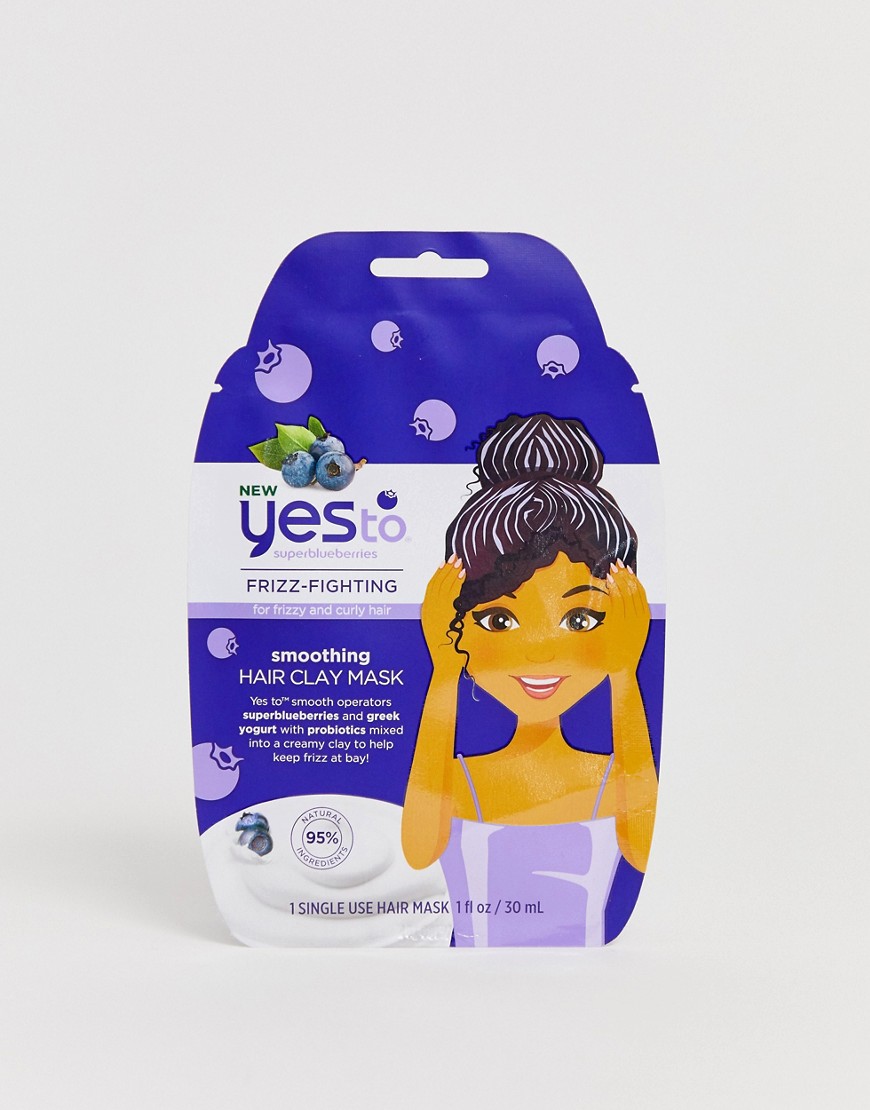 Yes to Superblueberries Smoothing Clay Hair Mask Single Use 1 fl oz-No color