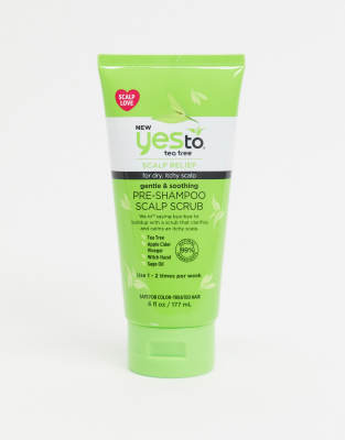 YES TO YES TO TEA TREE GENTLE & SOOTHING PRE-SHAMPOO SCALP SCRUB 6 FL OZ-CLEAR
