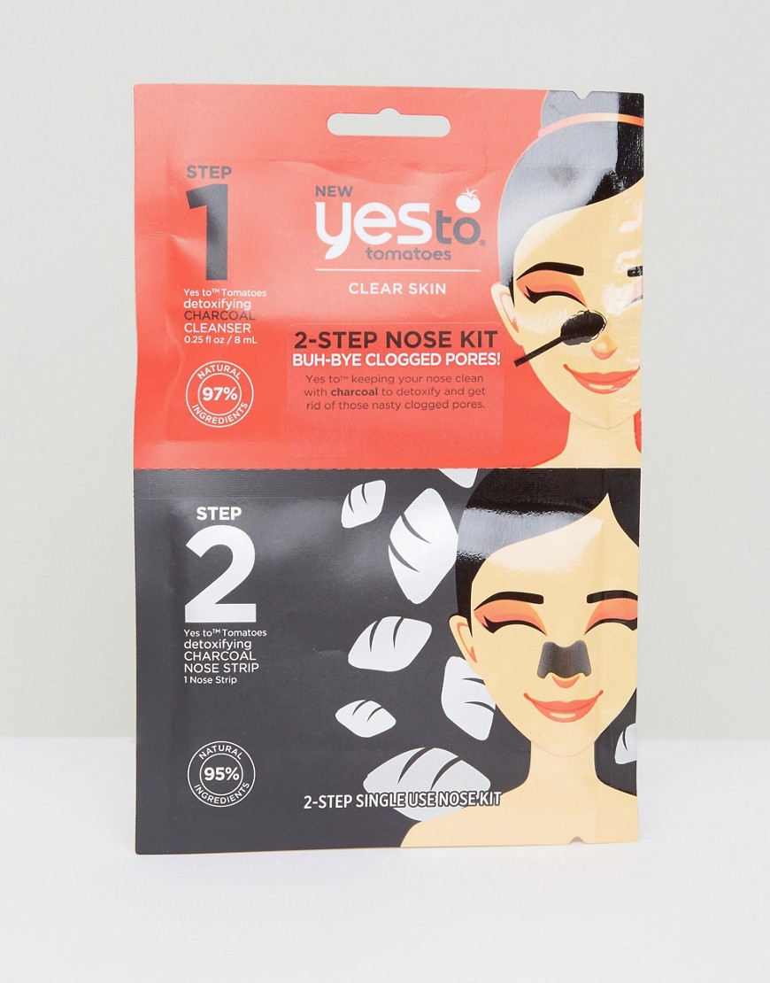 Yes To Tomato Charcoal 2-Step Nose Strip Kit-No Colour