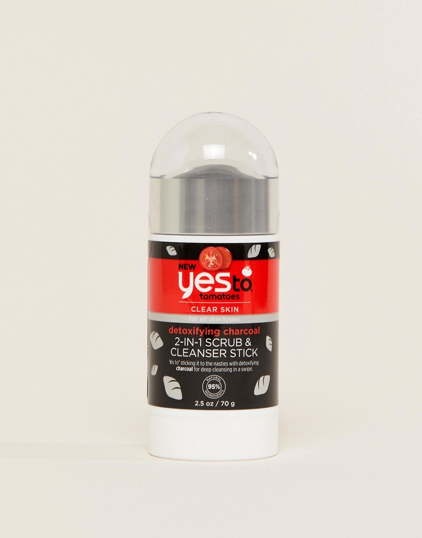 Yes to Tomatoes Detoxifying Charcoal 2-i-én-1 Scrub & Cleanser Stick-Ingen farve