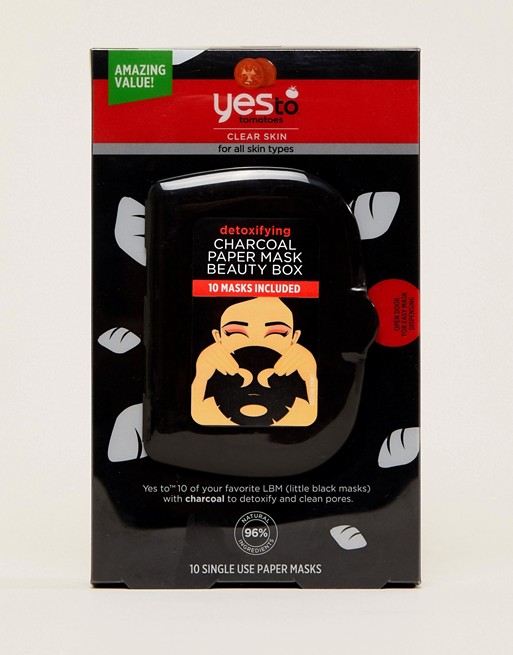 Yes to Tomatoes Detoxifying Charcoal Paper Mask Beauty Box