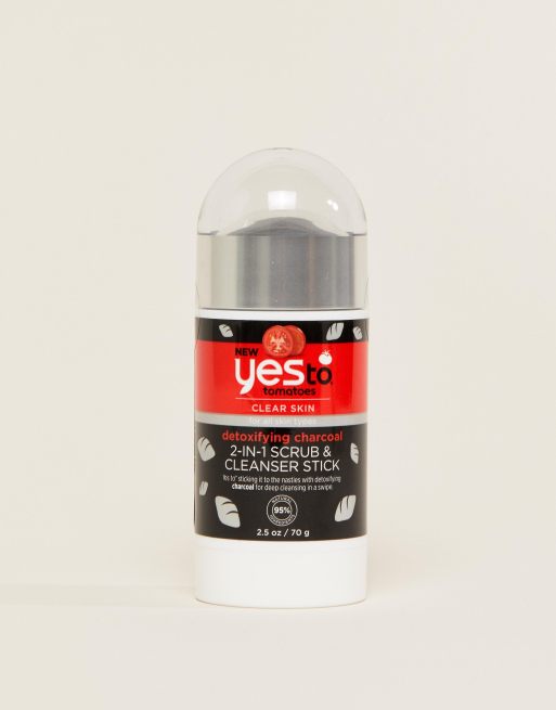 Yes to Tomatoes - Stick 2 en 1 gommant et nettoyant à la tomate et au charbon détoxifiant