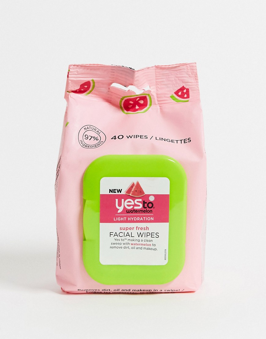 Yes to Watermelon Super Fresh Facial Wipes 40ct-No Colour