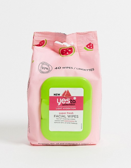 Yes to Watermelon Super Fresh Facial Wipes 40ct