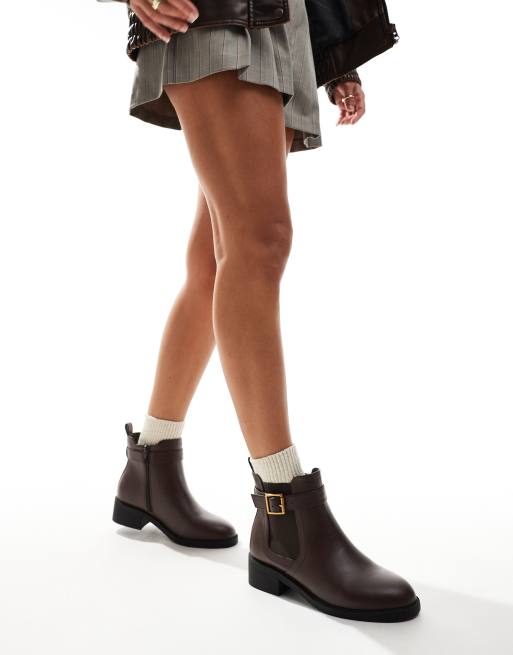 Ankle boots with buckle detail on sale