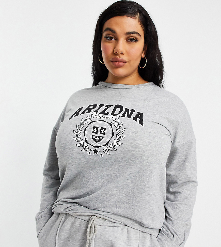Yours 'Arizona' sweatshirt in gray heather-Grey