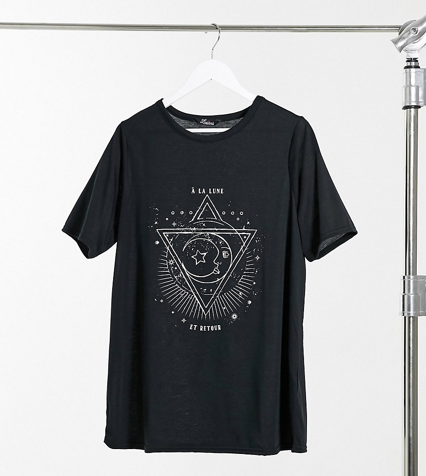 Yours astrology print t-shirt in black