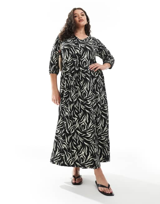 Three quarter shop sleeve maxi dresses