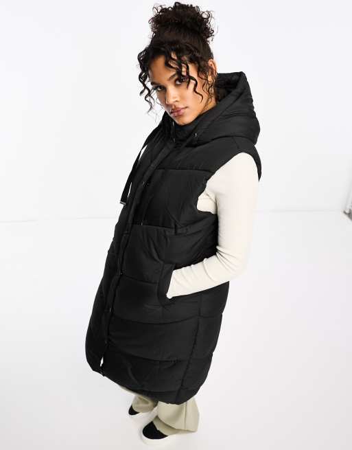 Yours - Bodywarmer met lange pasvorm in zwart