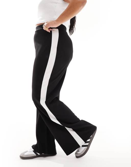 Yours - Broek met wijde pijpen in zwart 