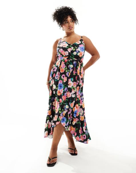 Yours cami sundress with frill hem in floral print  - view 1