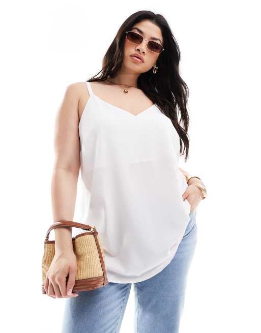 Yours – Camisole-Top in Weiß