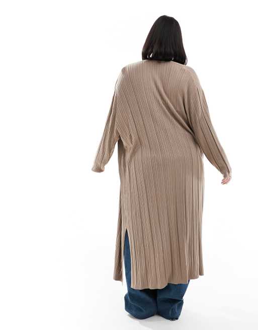 Yours - Cardigan taglio lungo beige, 3 di 4