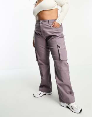 Yours cargo pants in mauve-Brown