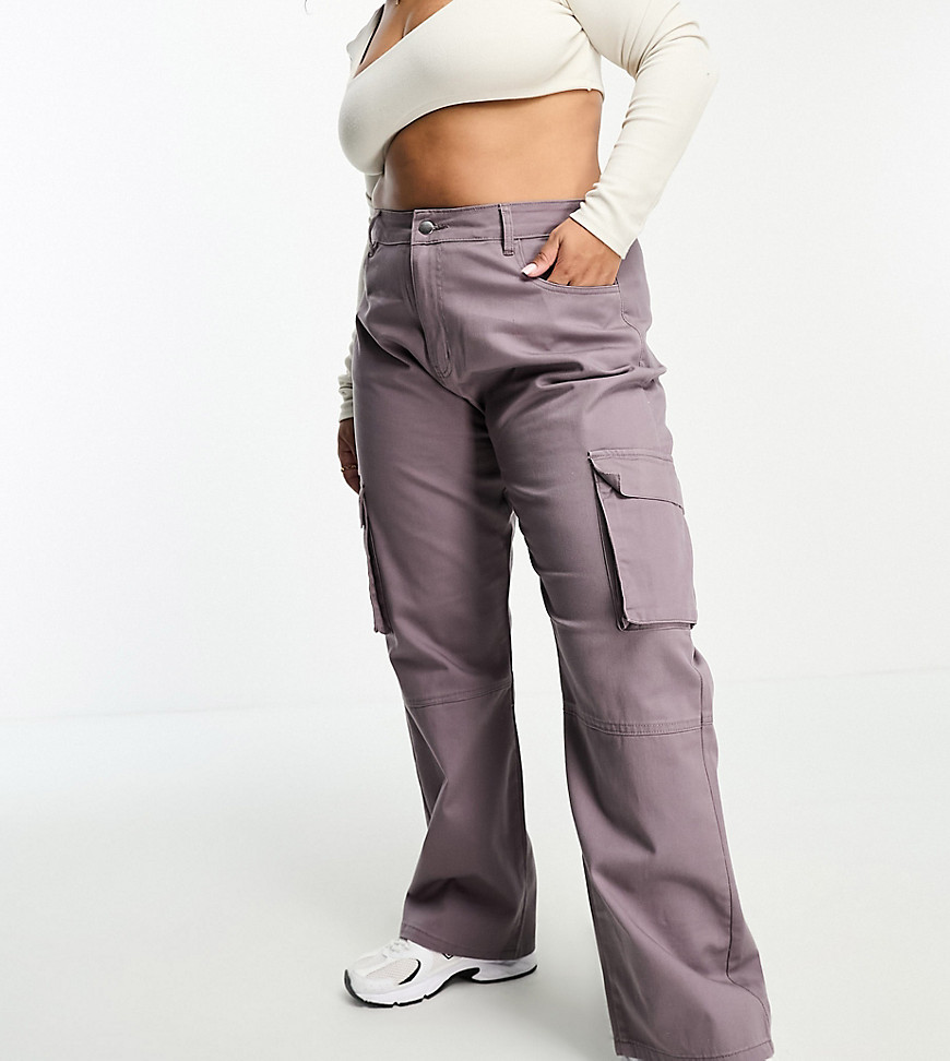 Yours cargo pants in mauve-Brown