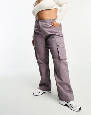 Yours cargo trouser in mauve