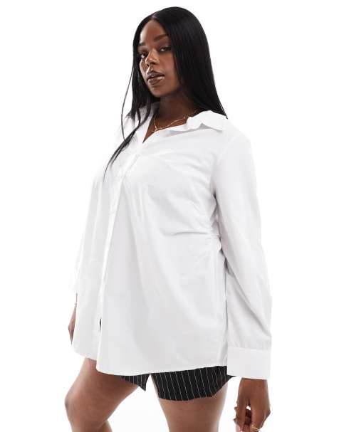 Yours - Chemise boutonnée décontractée à manches longues - Blanc - view 1