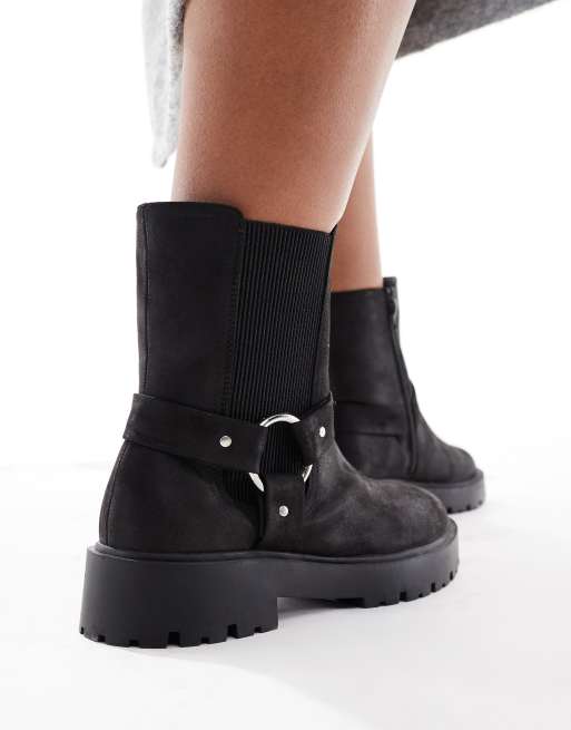 Yours chunky biker chelsea boot in black, 2 of 4
