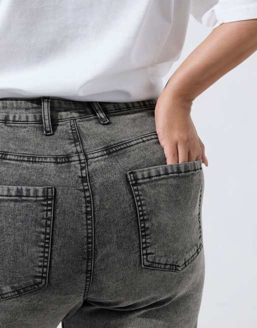Yours Clothing Barrel leg jeans in grey, 4 of 4