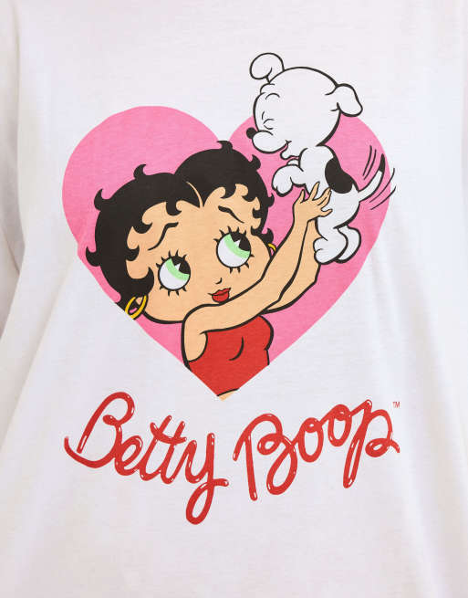 Yours Clothing Betty boop polka dot pyjama set in red, 4 of 4