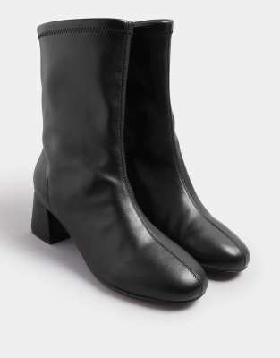  Block heel stretch boots in extra wide eee fit 