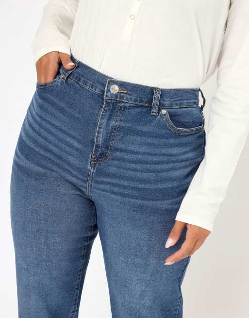 Yours Clothing Boyfriend jeans in blue, 2 of 4
