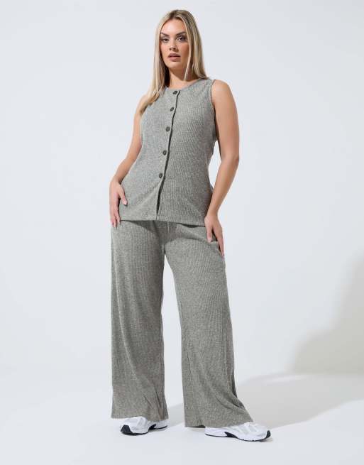Yours Clothing Button through waistcoat in grey, 2 of 4