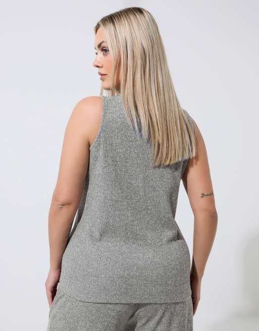 Yours Clothing Button through waistcoat in grey, 4 of 4