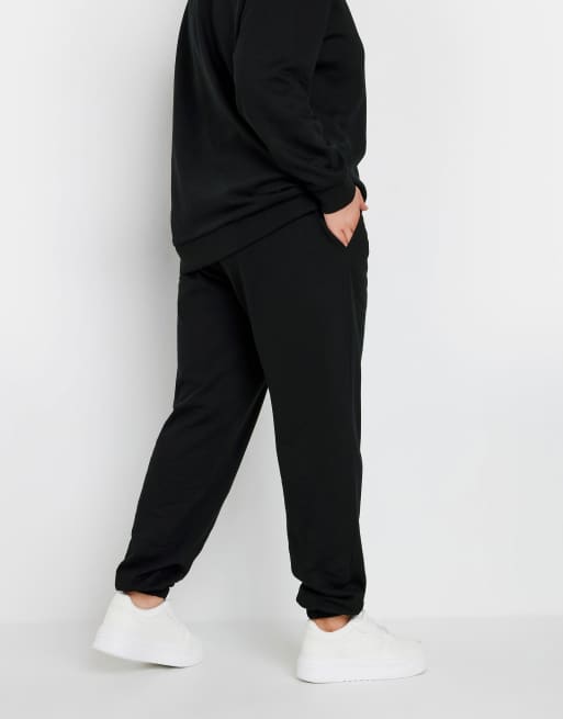 Yours Clothing Cuffed joggers in black, 4 of 4
