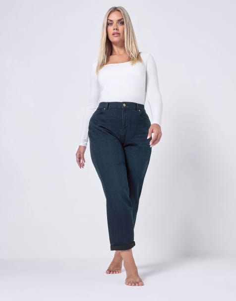 Yours Clothing Denim boyfriend jeans in blue - view 1