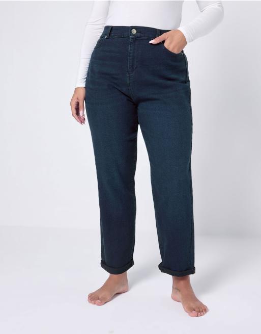 Yours Clothing Denim boyfriend jeans in blue, 3 of 4