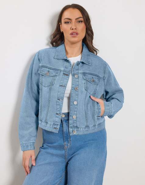 Yours Clothing Denim jacket in blue - view 1