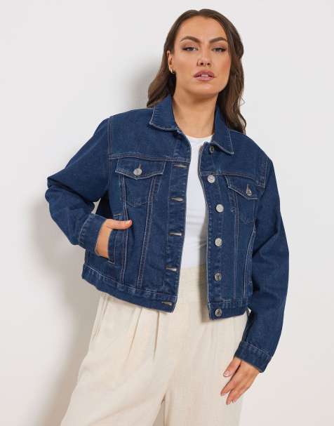 Yours Clothing Denim jacket in blue - view 1