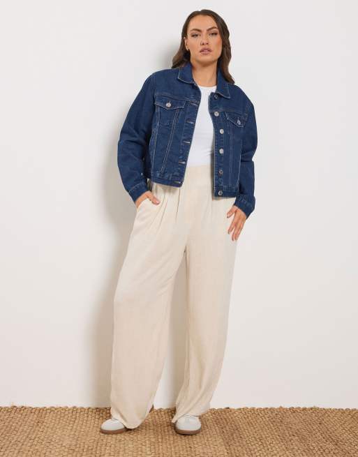 Yours Clothing Denim jacket in blue, 3 of 4