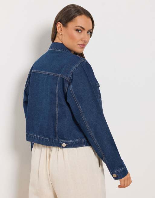 Yours Clothing Denim jacket in blue, 4 of 4