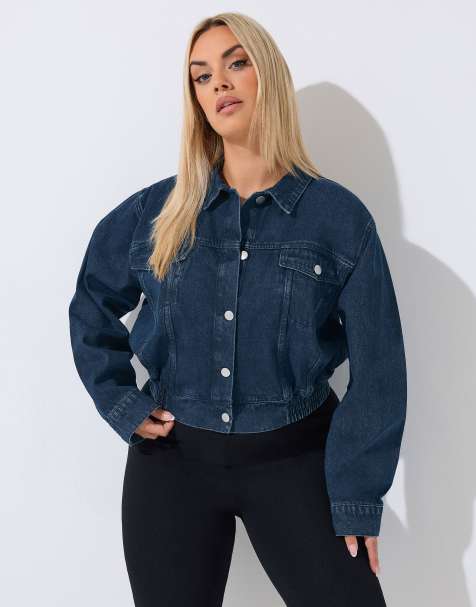 Yours Clothing Denim jacket in blue - view 1